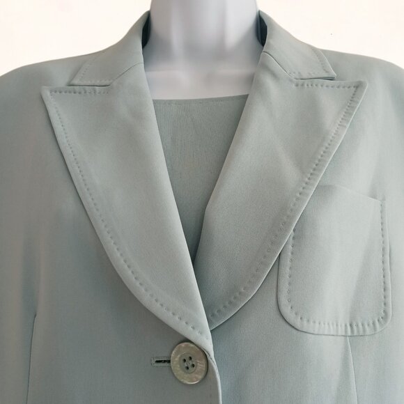 Talbots Petites Women Pale Blue Sleeveless Dress & Blazer Suit 2 Piece Set Sz 10 - Picture 4 of 16